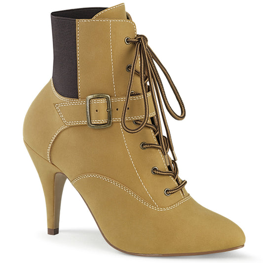 Pleaser Pink Label Womens Pumps DREAM-1022 Tan Fuax Nubuck Leather