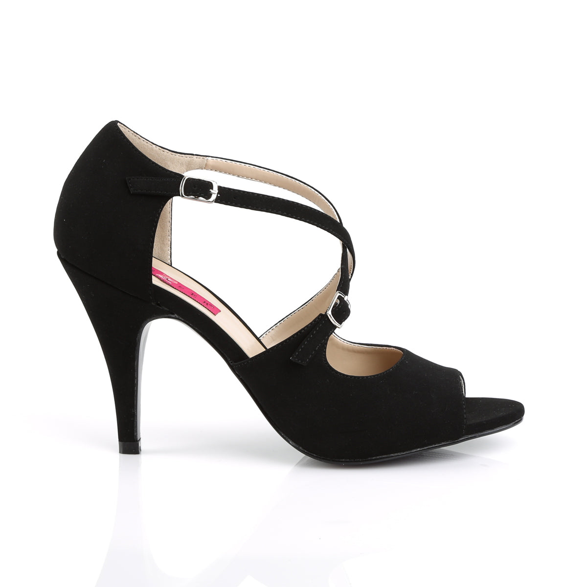 Pleaser Pink Label Womens Pumps DREAM-412 Blk Nubuck