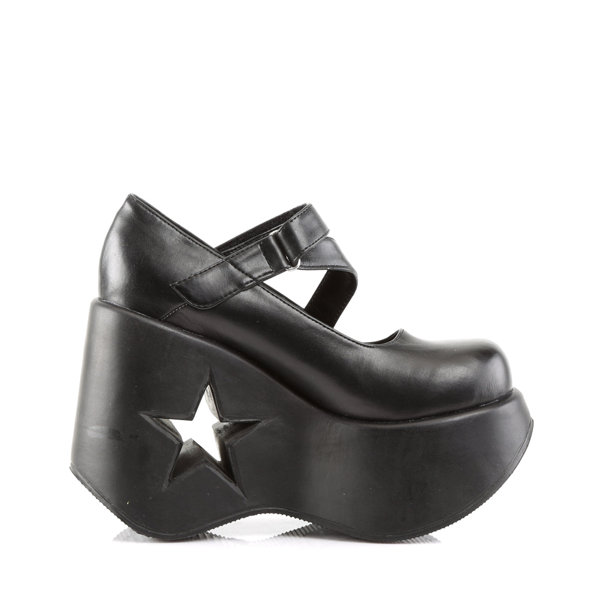 DemoniaCult Womens Pumps DYNAMITE-03 Blk Vegan Leather