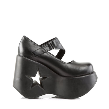 DemoniaCult Womens Pumps DYNAMITE-03 Blk Vegan Leather