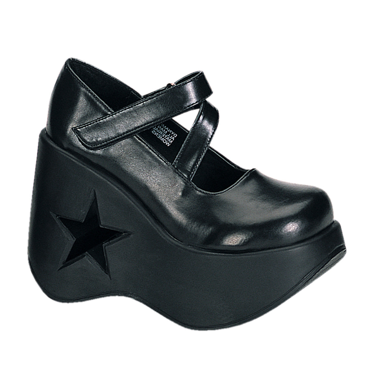 DemoniaCult Womens Pumps DYNAMITE-03 Blk Vegan Leather