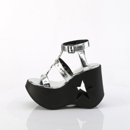 DemoniaCult   DYNAMITE-12 Silver Metallic Vegan Leather