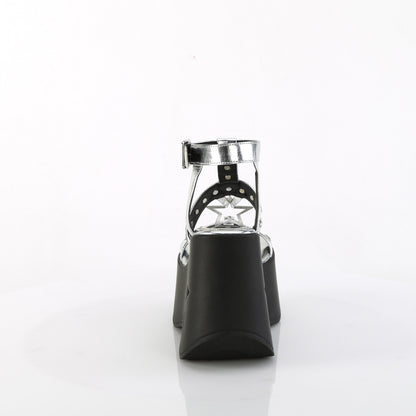 DemoniaCult   DYNAMITE-12 Silver Metallic Vegan Leather