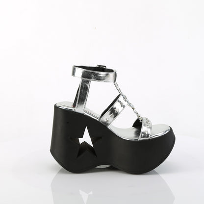 DemoniaCult   DYNAMITE-12 Silver Metallic Vegan Leather