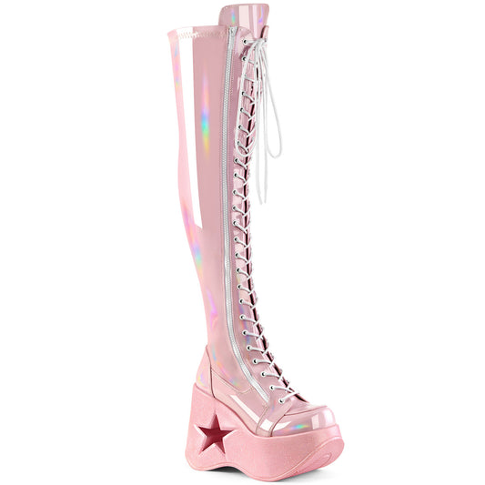 DemoniaCult  Boots DYNAMITE-300 B. Pink Stretch Holo
