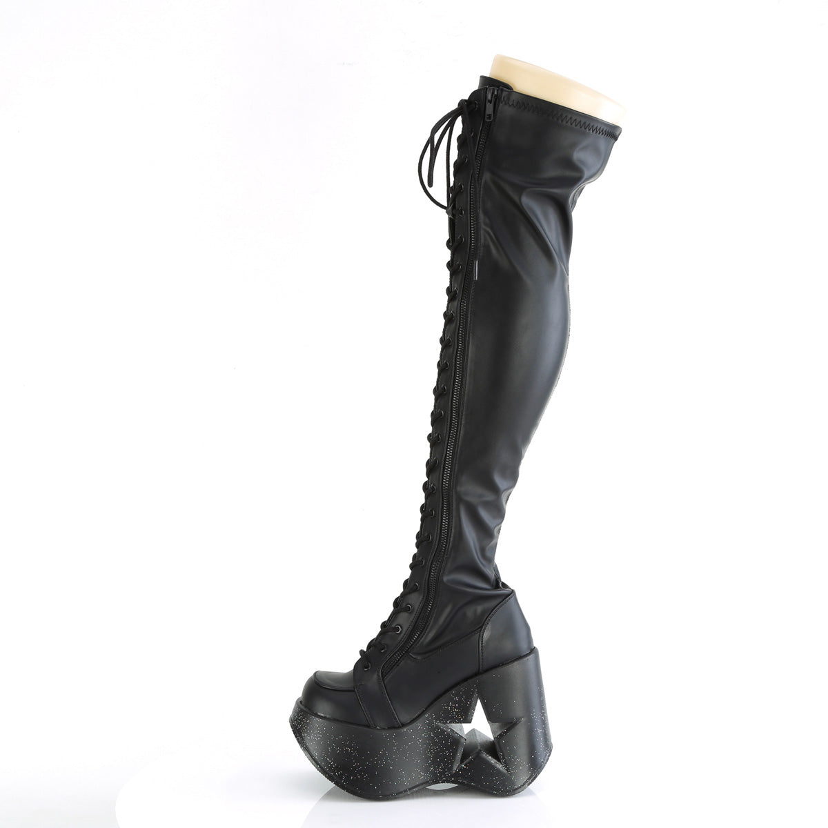 DemoniaCult  Boots DYNAMITE-300 Blk Str Vegan Leather
