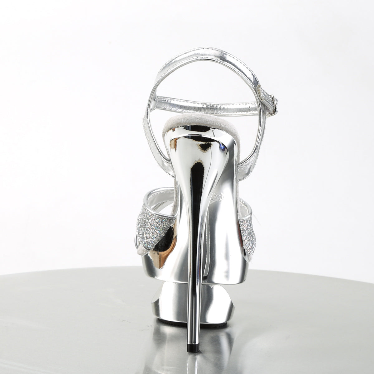 Pleaser Womens Sandals ECLIPSE-619G Slv Multi Gltr/Slv Chrome