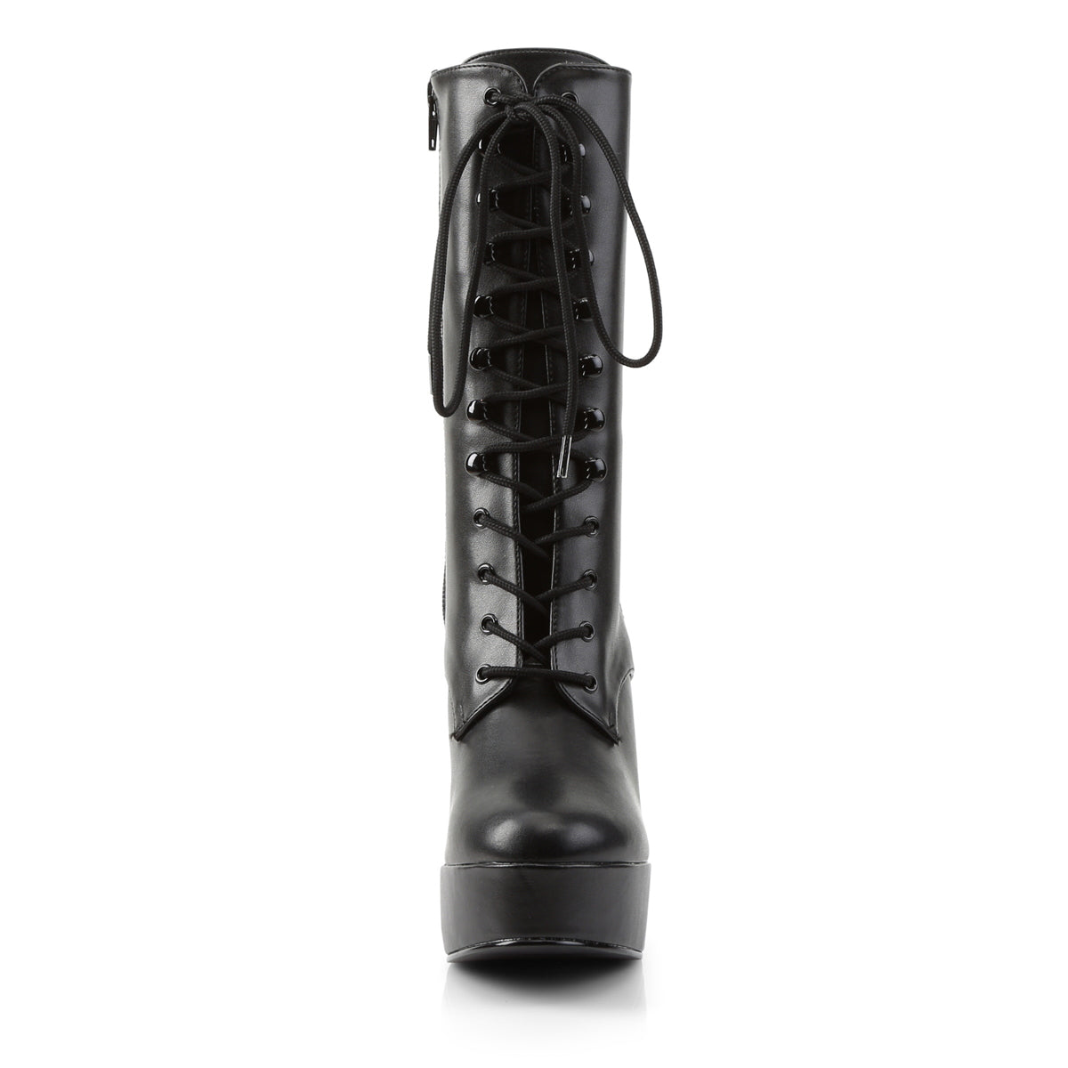 Pleaser Womens Ankle Boots ELECTRA-1020 Blk Faux Leather/Blk Matte
