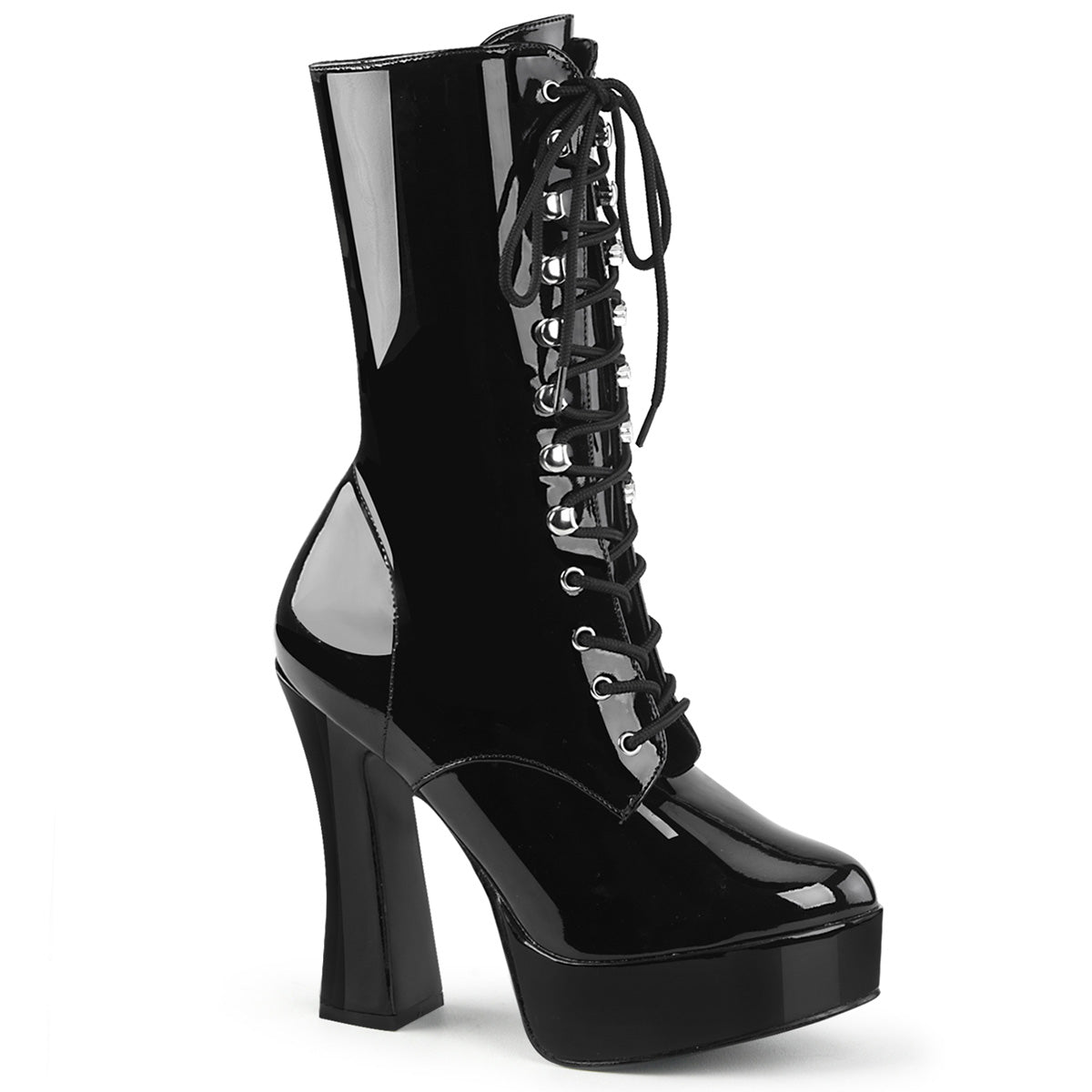 Pleaser Womens Ankle Boots ELECTRA-1020 Blk Pat/Blk