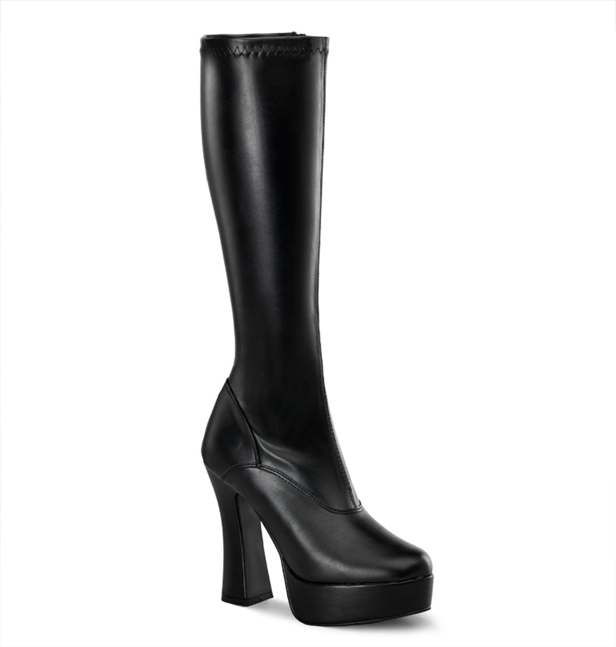 Pleaser Womens Boots ELECTRA-2000Z Blk Str Faux Leather