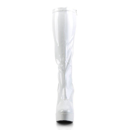 Pleaser Womens Boots ELECTRA-2000Z Wht Str Pat