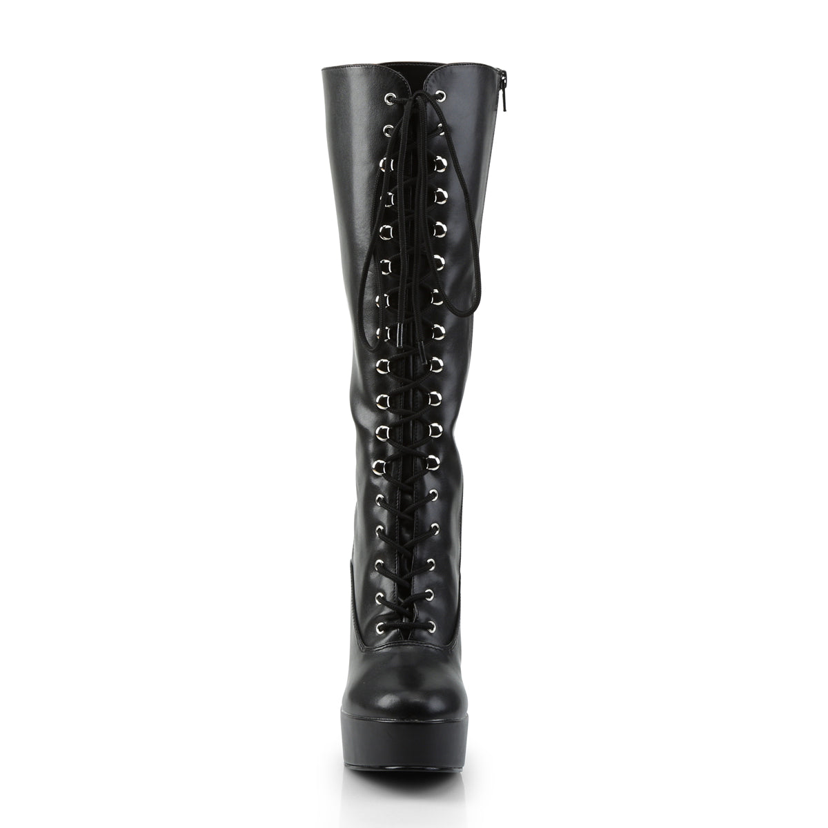 Pleaser Womens Boots ELECTRA-2020 Blk Faux Leather