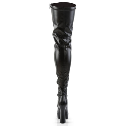 Pleaser Womens Boots ELECTRA-3000Z Blk Str Faux Leather