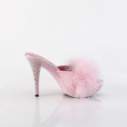 Fabulicious   ELEGANT-401F B. Pink Marabou-Faux Leather/B. Pink