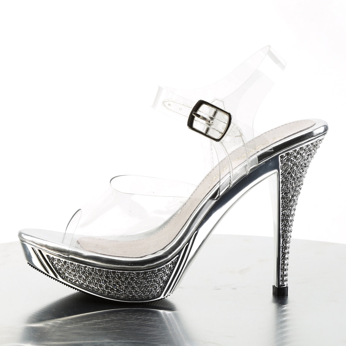 Fabulicious Womens Sandals ELEGANT-408 Clr/Slv Chrome