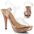 Fabulicious Womens Sandals ELEGANT-408 Clr-Rose Gold/Rose Gold Chrome