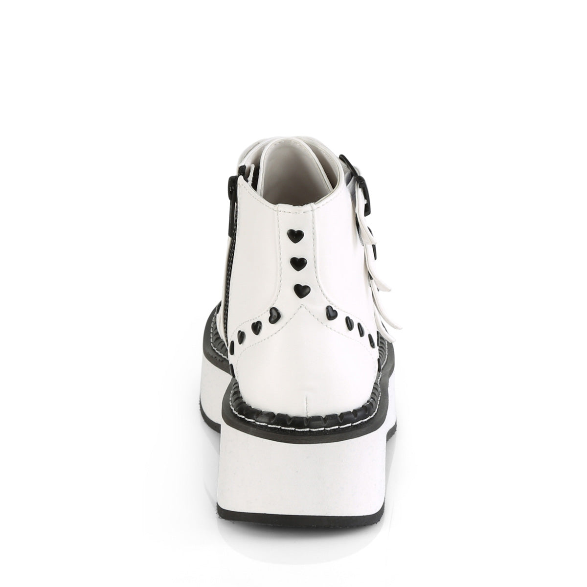 DemoniaCult Womens Ankle Boots EMILY-315 White Vegan Leather