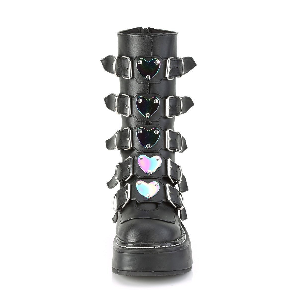 DemoniaCult Womens Boots EMILY-330 Blk Vegan Leather