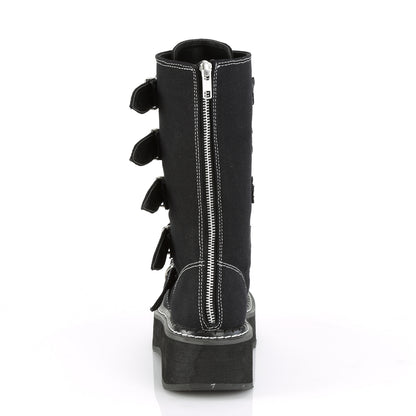 DemoniaCult Womens Boots EMILY-341 Blk Canvas