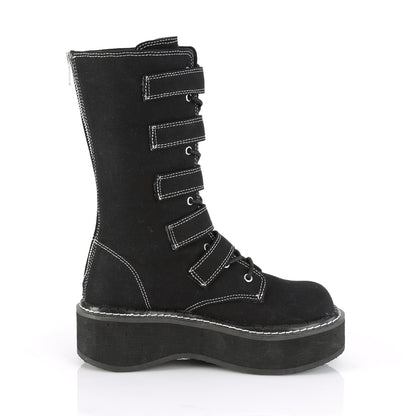 DemoniaCult Womens Boots EMILY-341 Blk Canvas