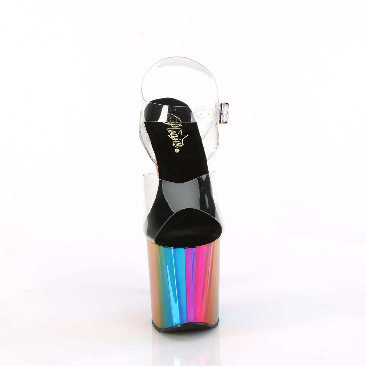 Pleaser   ENCHANT-708RC Clr/Rainbow Chrome