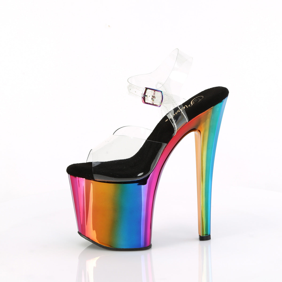 Pleaser   ENCHANT-708RC Clr/Rainbow Chrome