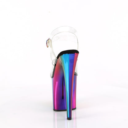 Pleaser   ENCHANT-708RC Clr/Rainbow Chrome