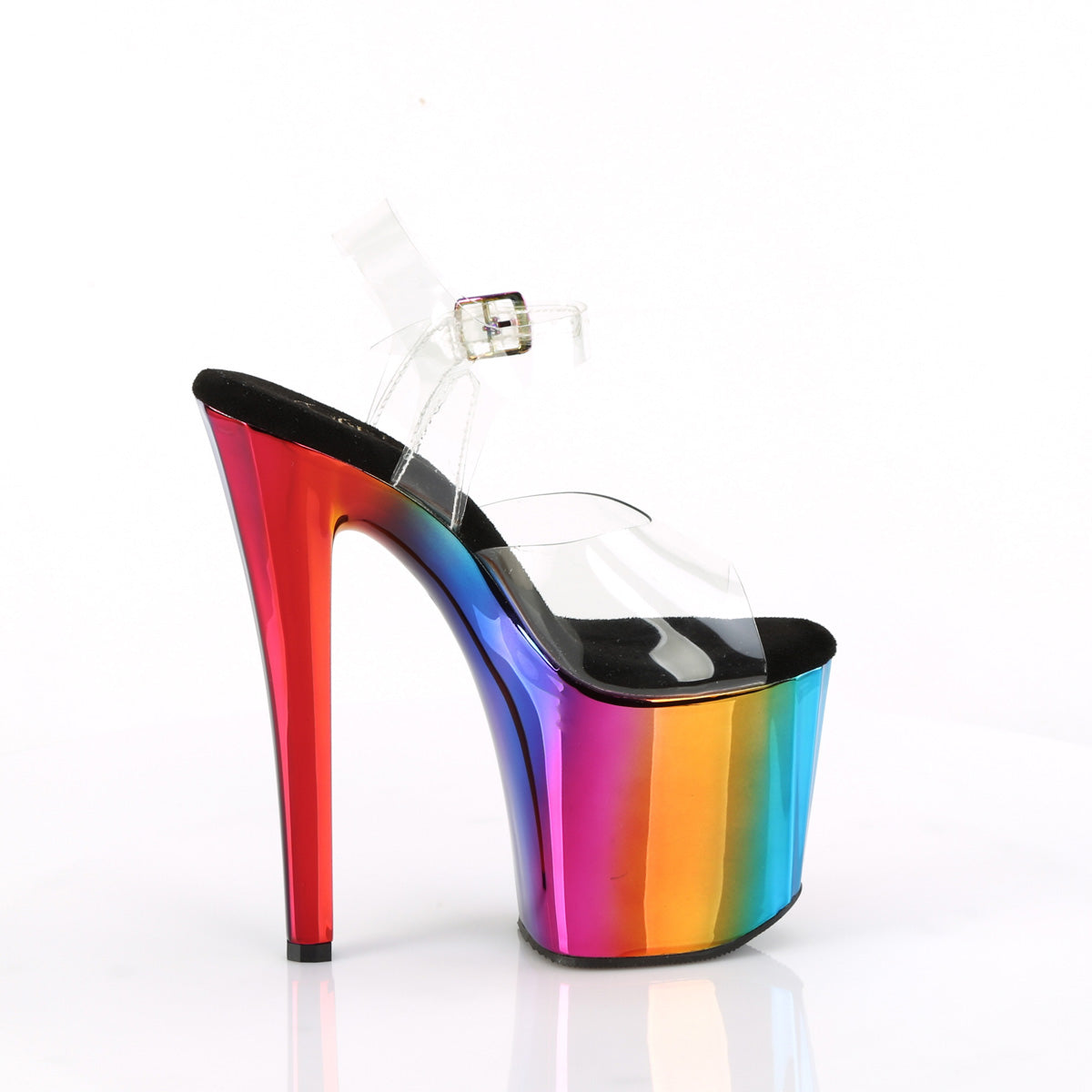 Pleaser   ENCHANT-708RC Clr/Rainbow Chrome