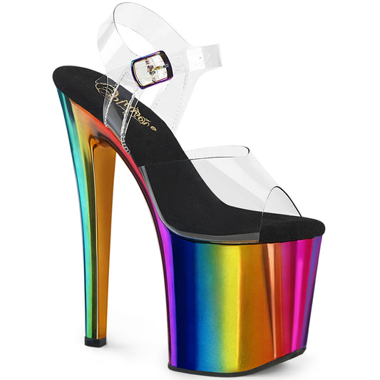 Pleaser   ENCHANT-708RC Clr/Rainbow Chrome