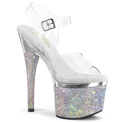 Pleaser  Sandals ESTEEM-708DM Clr/Slv Chrome-Slv AB RS