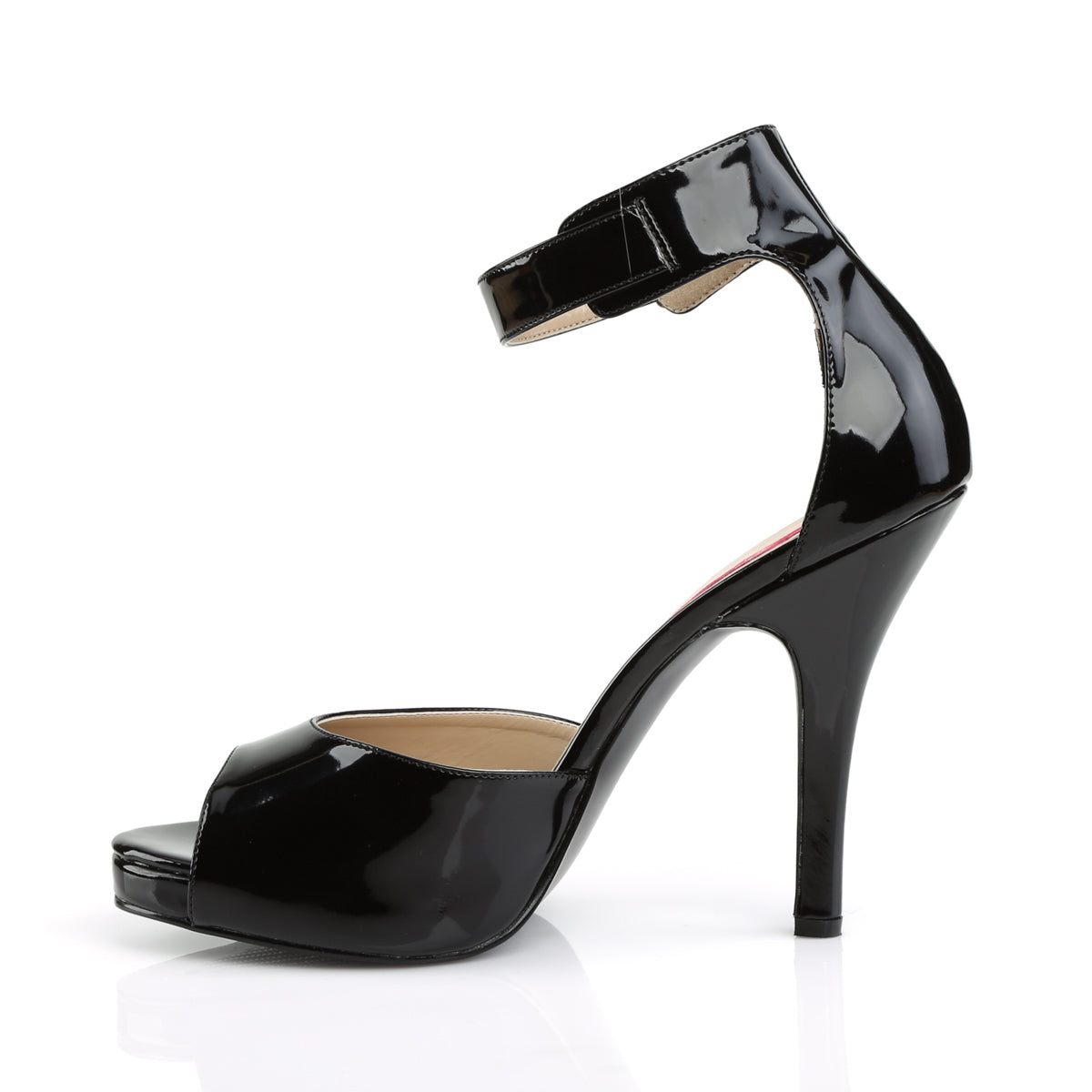 Pleaser Pink Label Womens Pumps EVE-02 Blk Pat