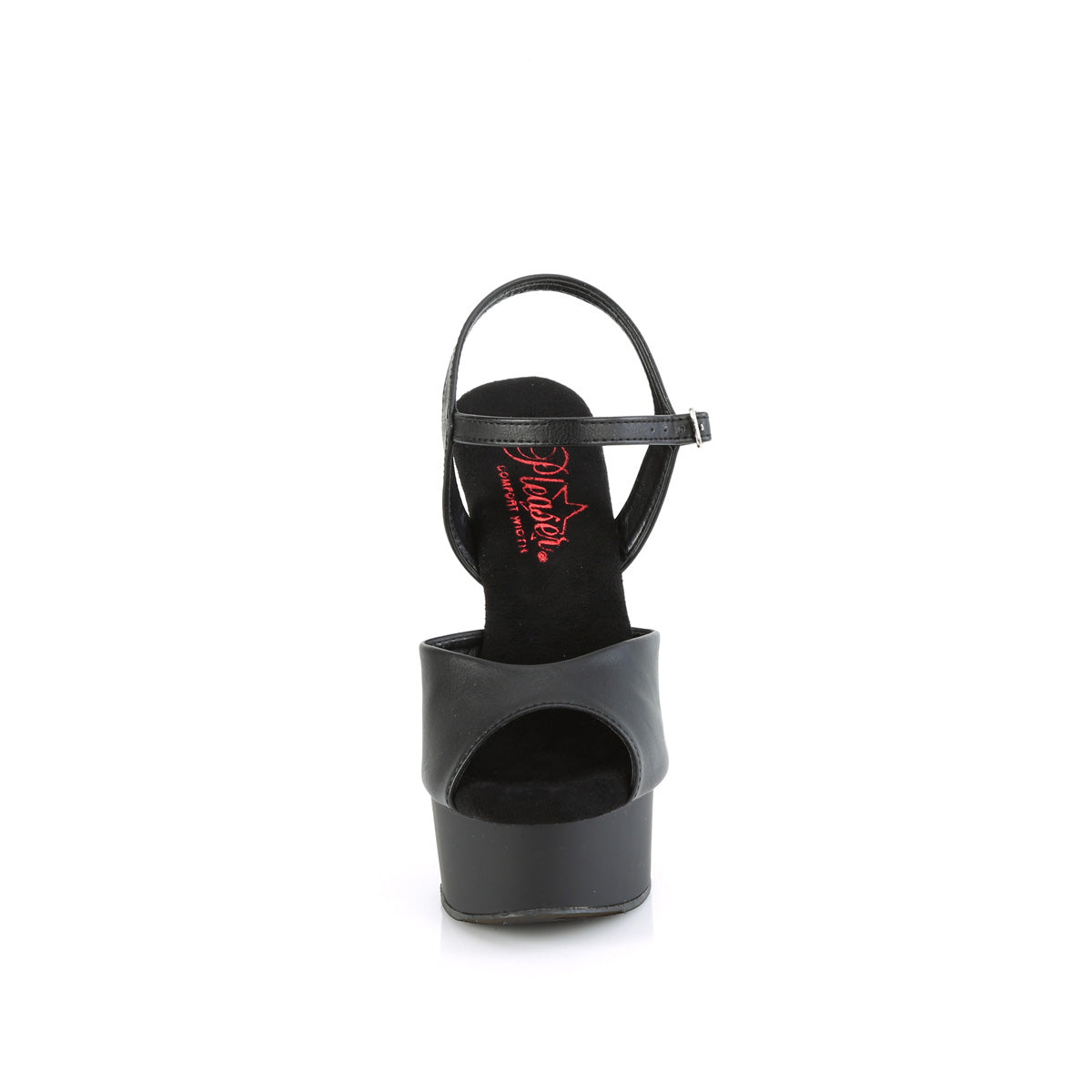 Pleaser   EXCITE-609 Blk Faux Leather/Blk Matte