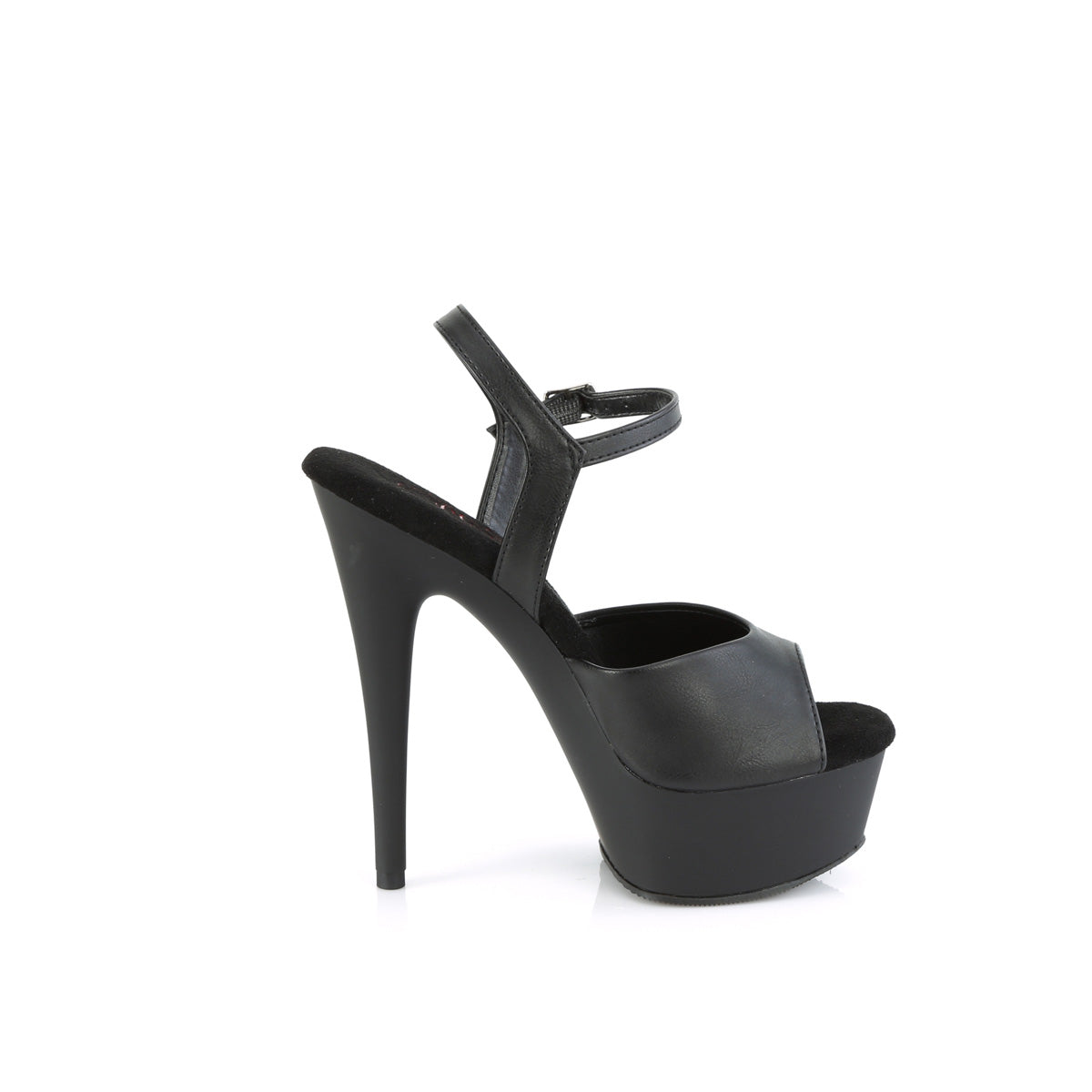 Pleaser   EXCITE-609 Blk Faux Leather/Blk Matte