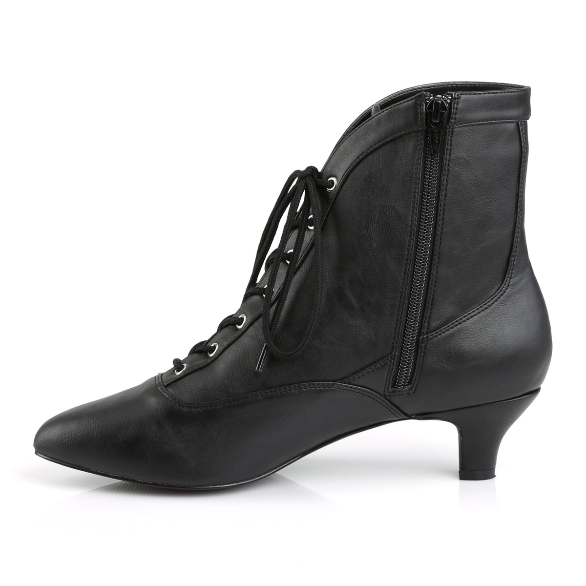 Pleaser Pink Label Womens Ankle Boots FAB-1005 Blk Faux Leather
