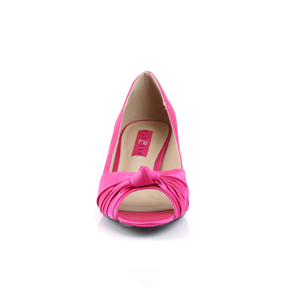 Pleaser Pink Label Womens Pumps FAB-422 H. Pink Satin