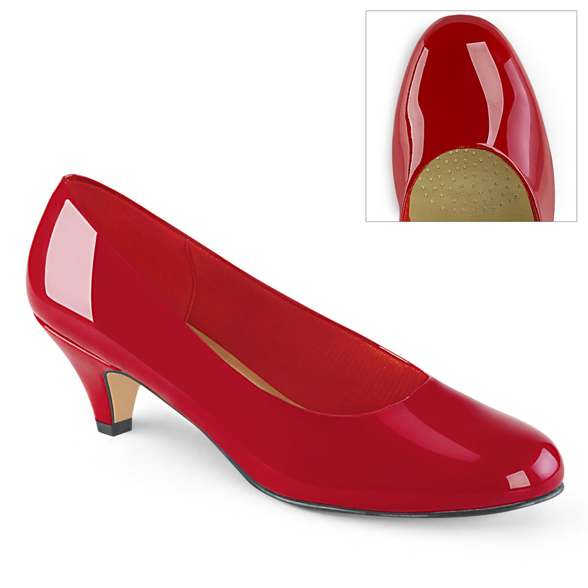 Pleaser Pink Label Womens Pumps FEFE-01 Red Pat