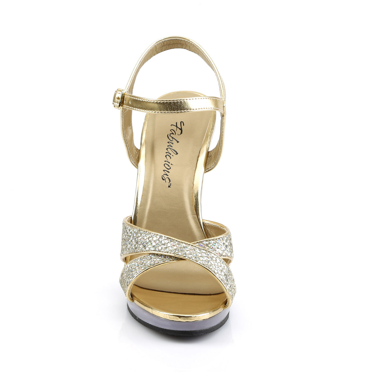 Fabulicious Womens Sandals FLAIR-419(G) Gold Multi Glitter/Clr