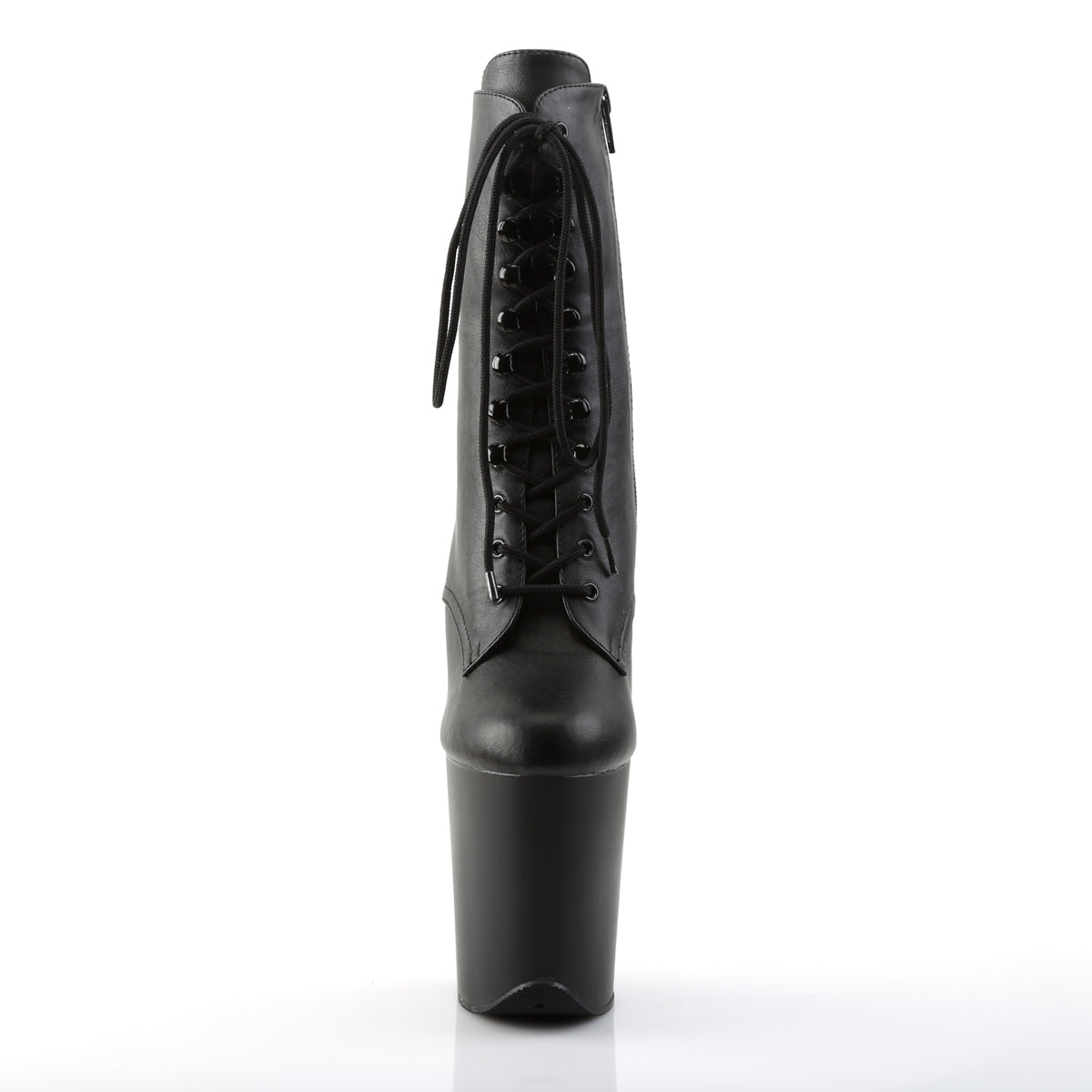 Pleaser Womens Ankle Boots FLAMINGO-1020 Blk Faux Leather/Blk Matte