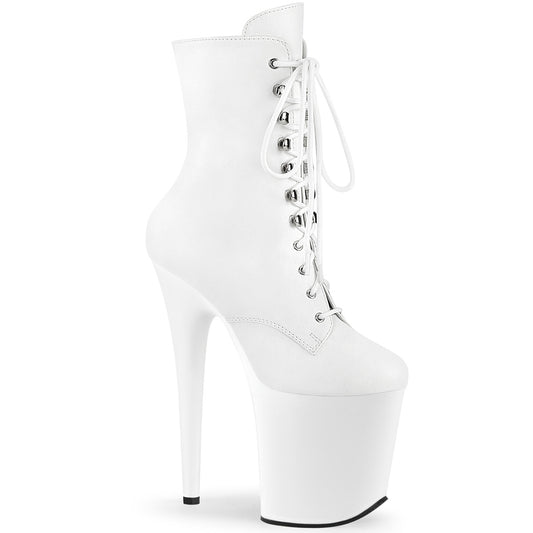 Pleaser   FLAMINGO-1020 Wht Faux Leather/Wht Matte