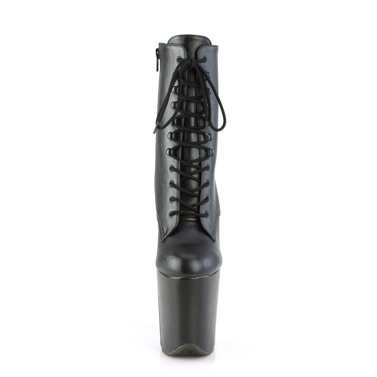 Pleaser Womens Ankle Boots FLAMINGO-1020WR Blk Faux Leather/Blk Faux Leather
