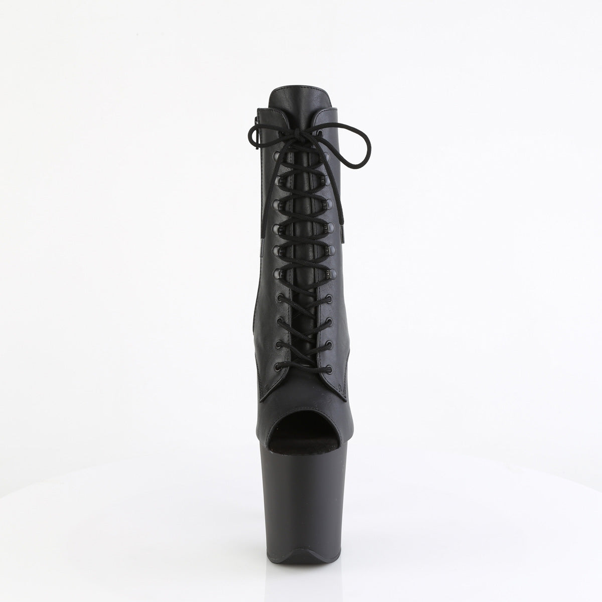 Pleaser   FLAMINGO-1021 Blk Faux Leather/Blk Matte