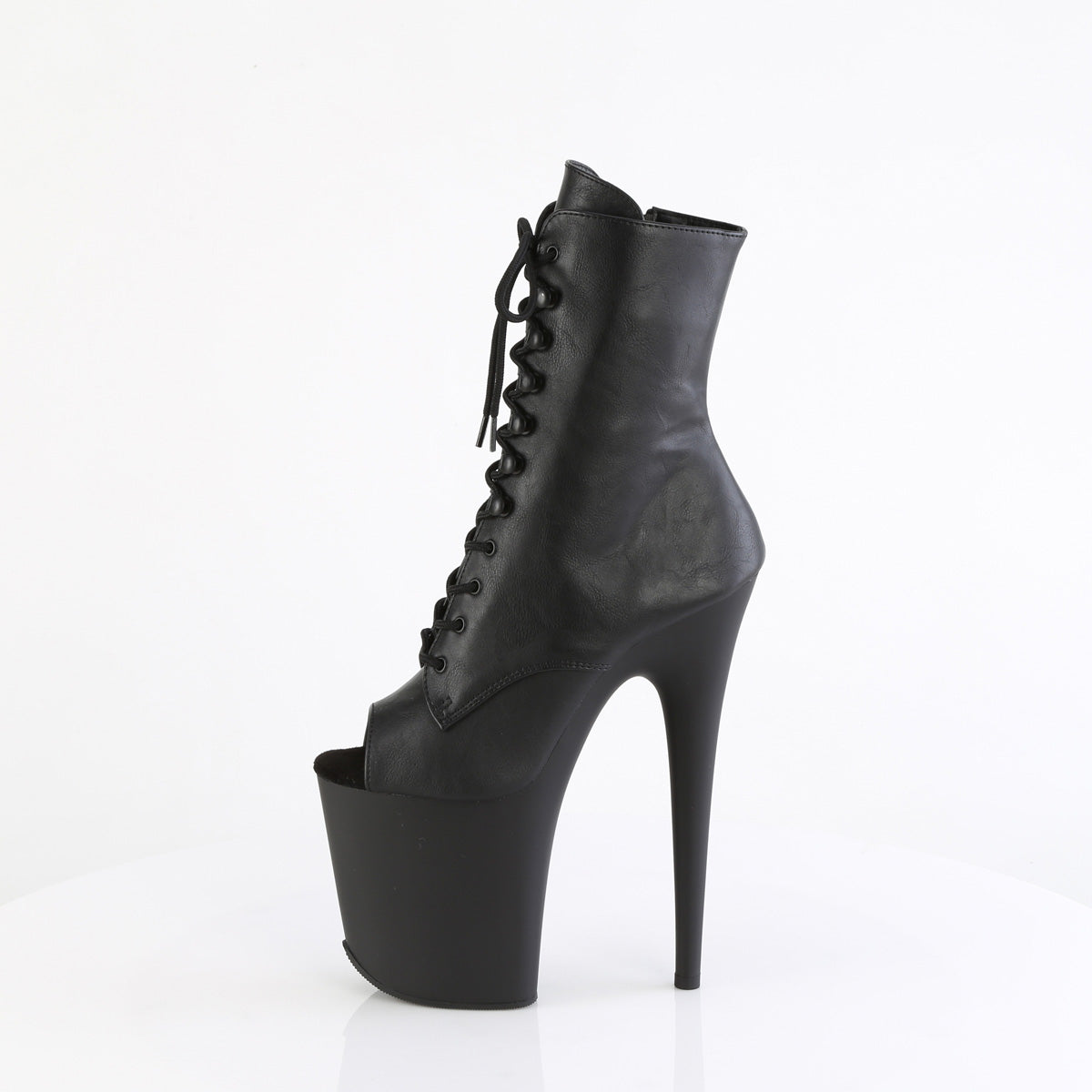 Pleaser   FLAMINGO-1021 Blk Faux Leather/Blk Matte