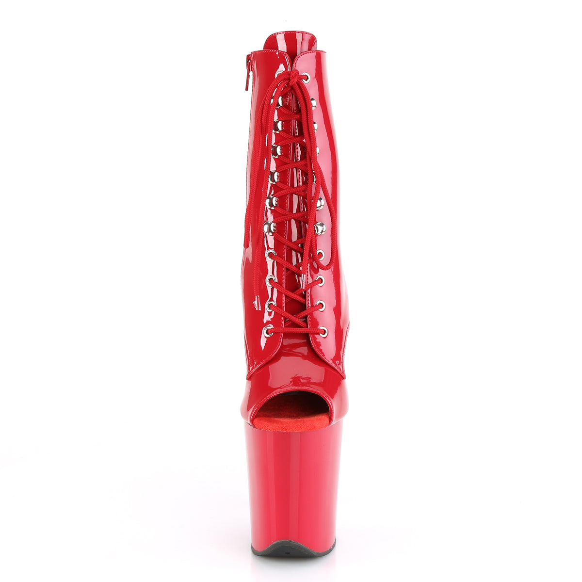 Pleaser Womens Ankle Boots FLAMINGO-1021 Red Pat/Red