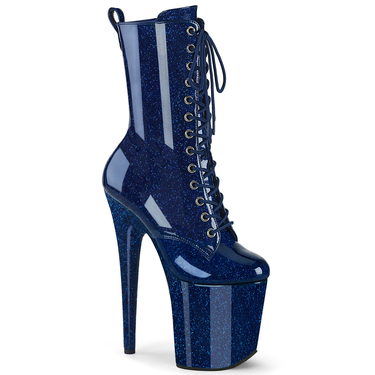 Pleaser   FLAMINGO-1040GP Navy Blue Glitter Pat/M