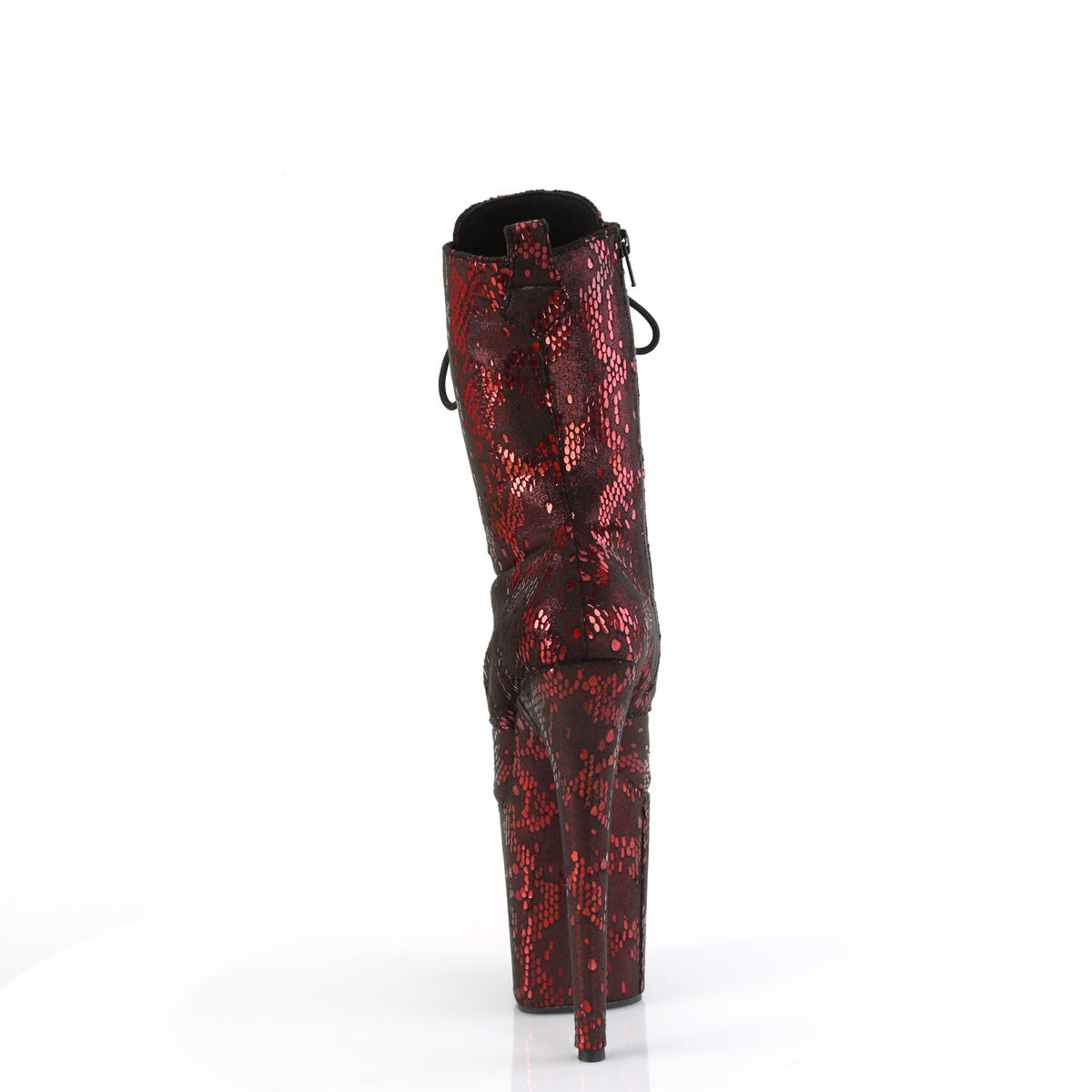 Pleaser   FLAMINGO-1040SPF Red Metallic Snake Print Fabric/M