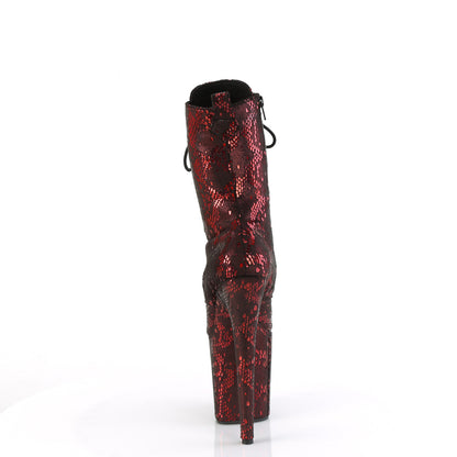 Pleaser   FLAMINGO-1040SPF Red Metallic Snake Print Fabric/M
