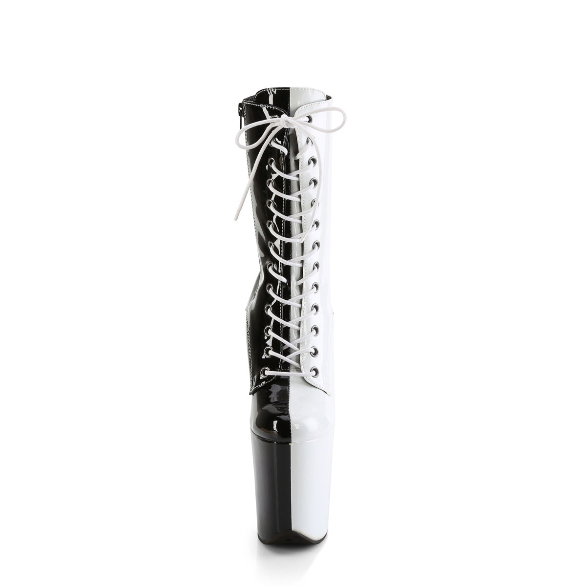 Pleaser   FLAMINGO-1040TT Blk-Wht Pat/Blk-Wht