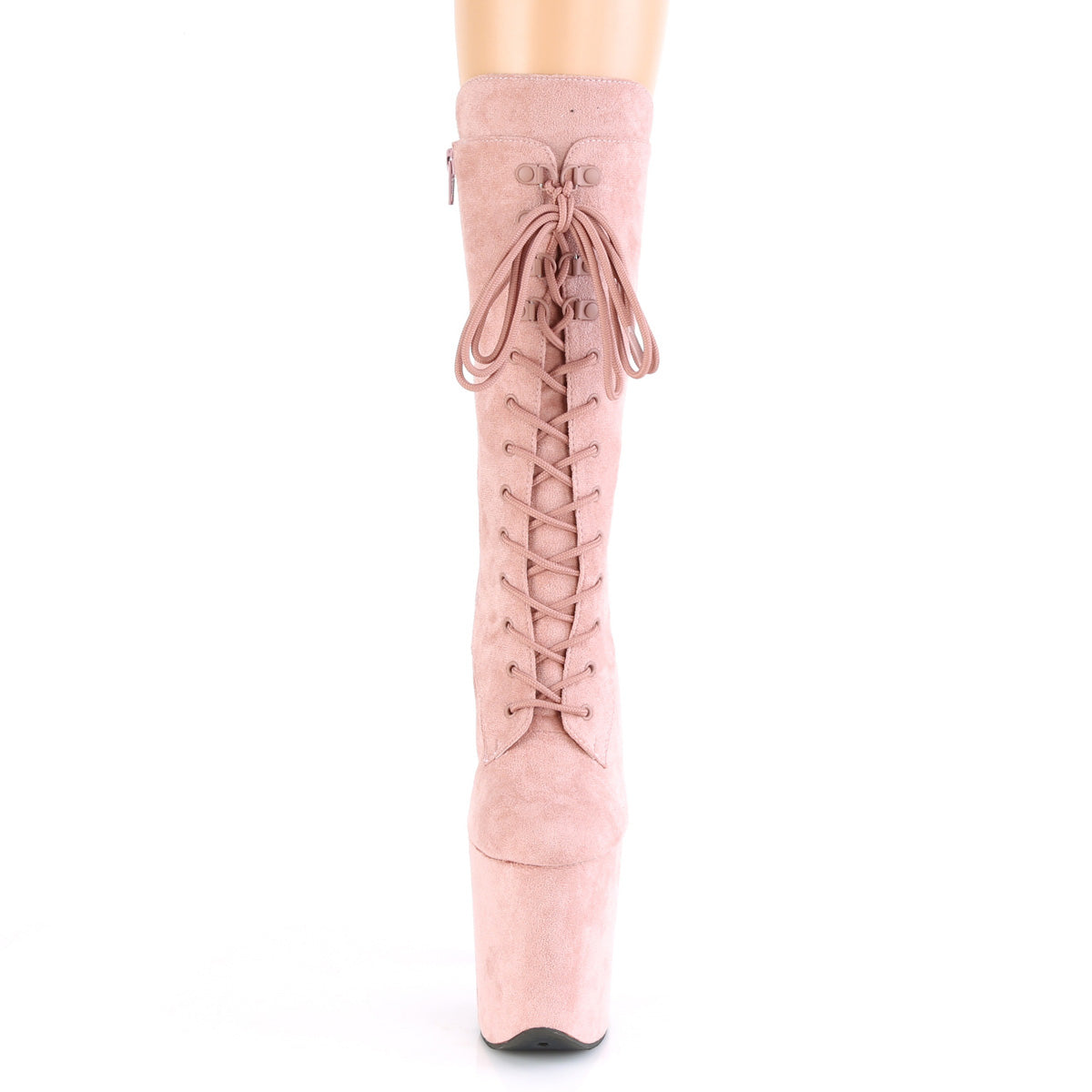 Pleaser Womens Ankle Boots FLAMINGO-1050FS Dusty Blush F. Suede/Dusty Blush F.Suede