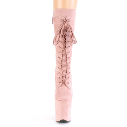 Pleaser Womens Ankle Boots FLAMINGO-1050FS Dusty Blush F. Suede/Dusty Blush F.Suede