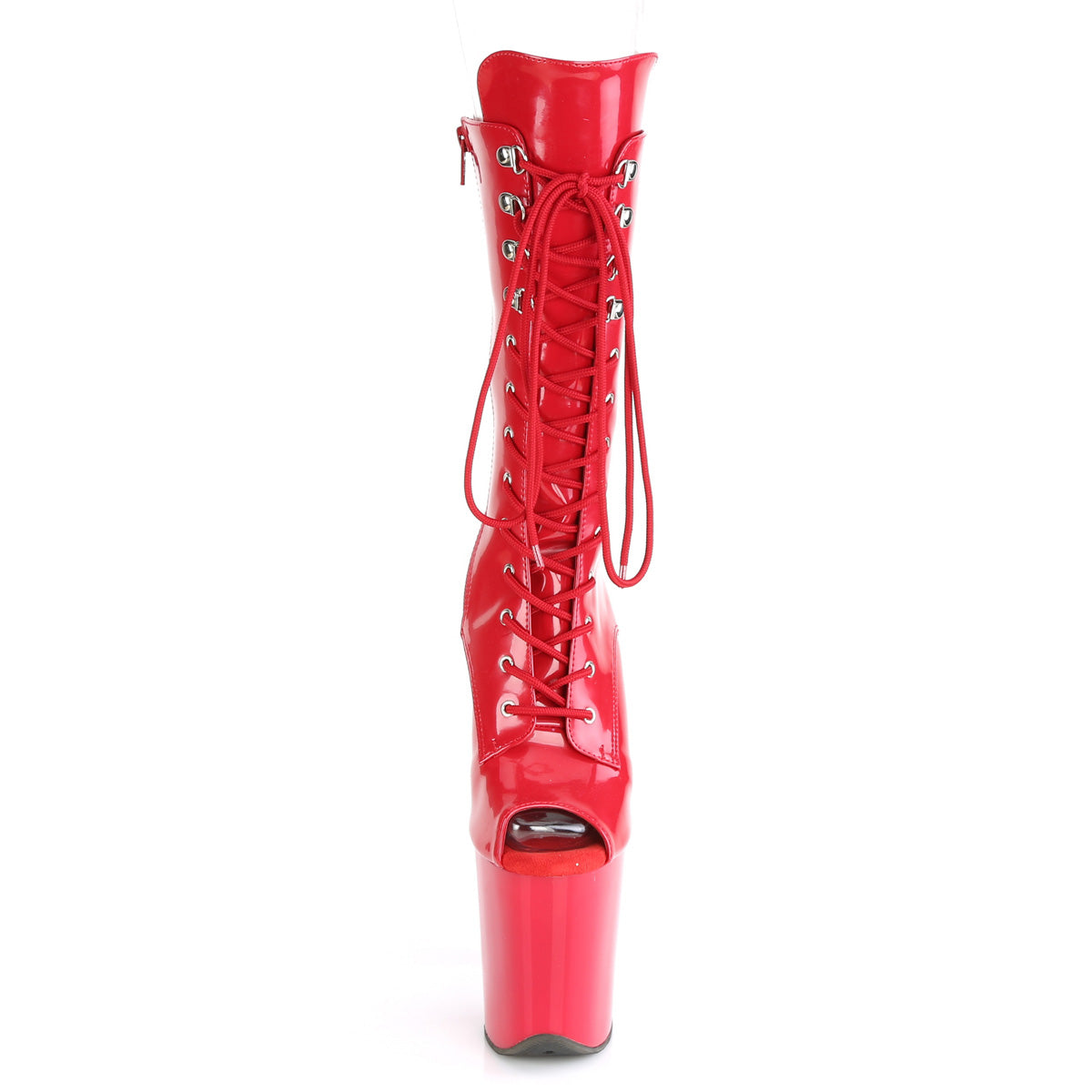 Pleaser Womens Ankle Boots FLAMINGO-1051 Red Pat/Red